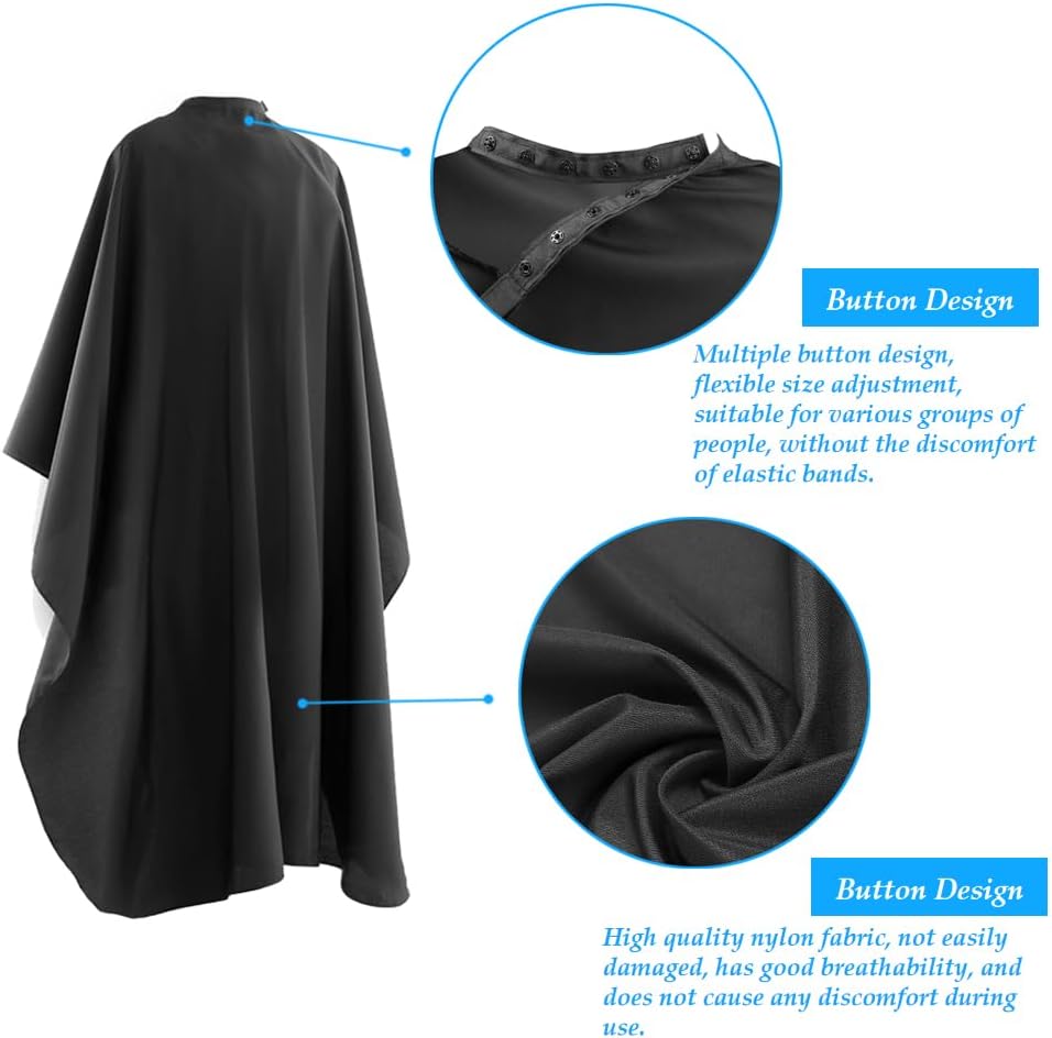 Capas de peluquería con cierre a presión impermeable peluquería pei...
