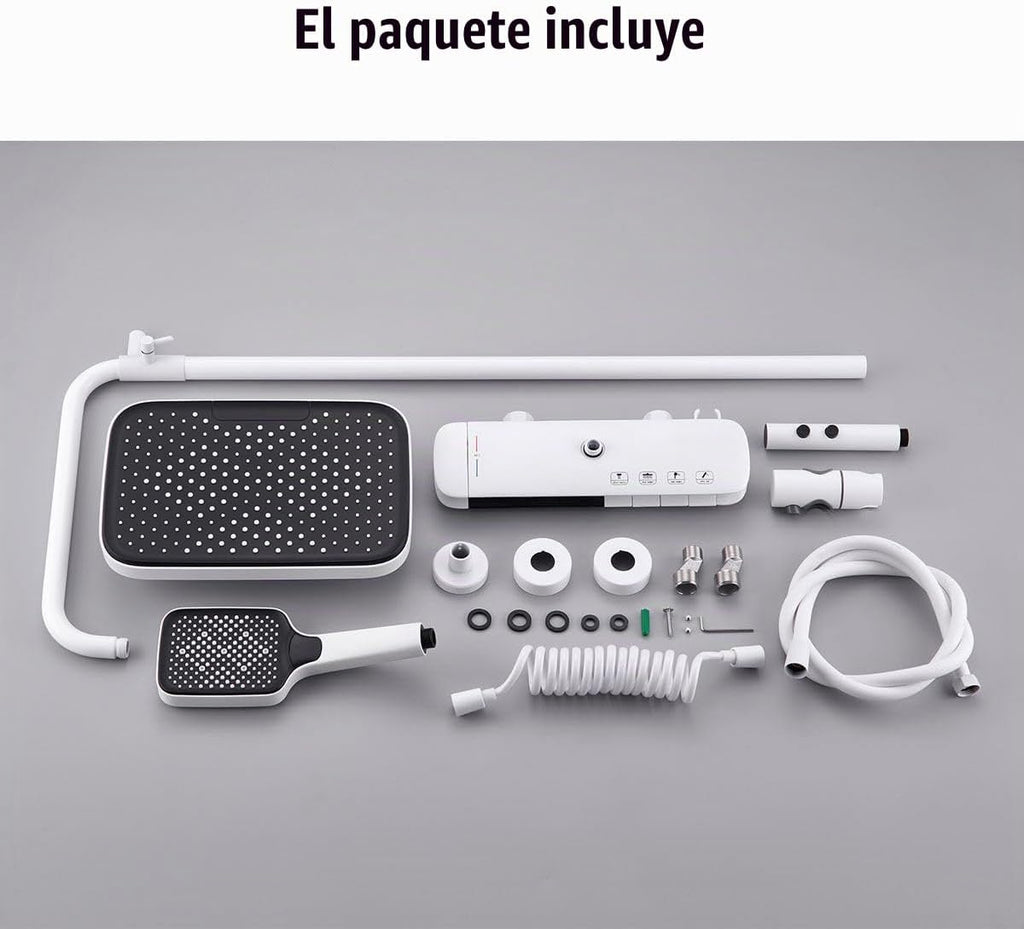 BEITH Sistema de ducha termostático, juego de grifo de ducha de 4 t...