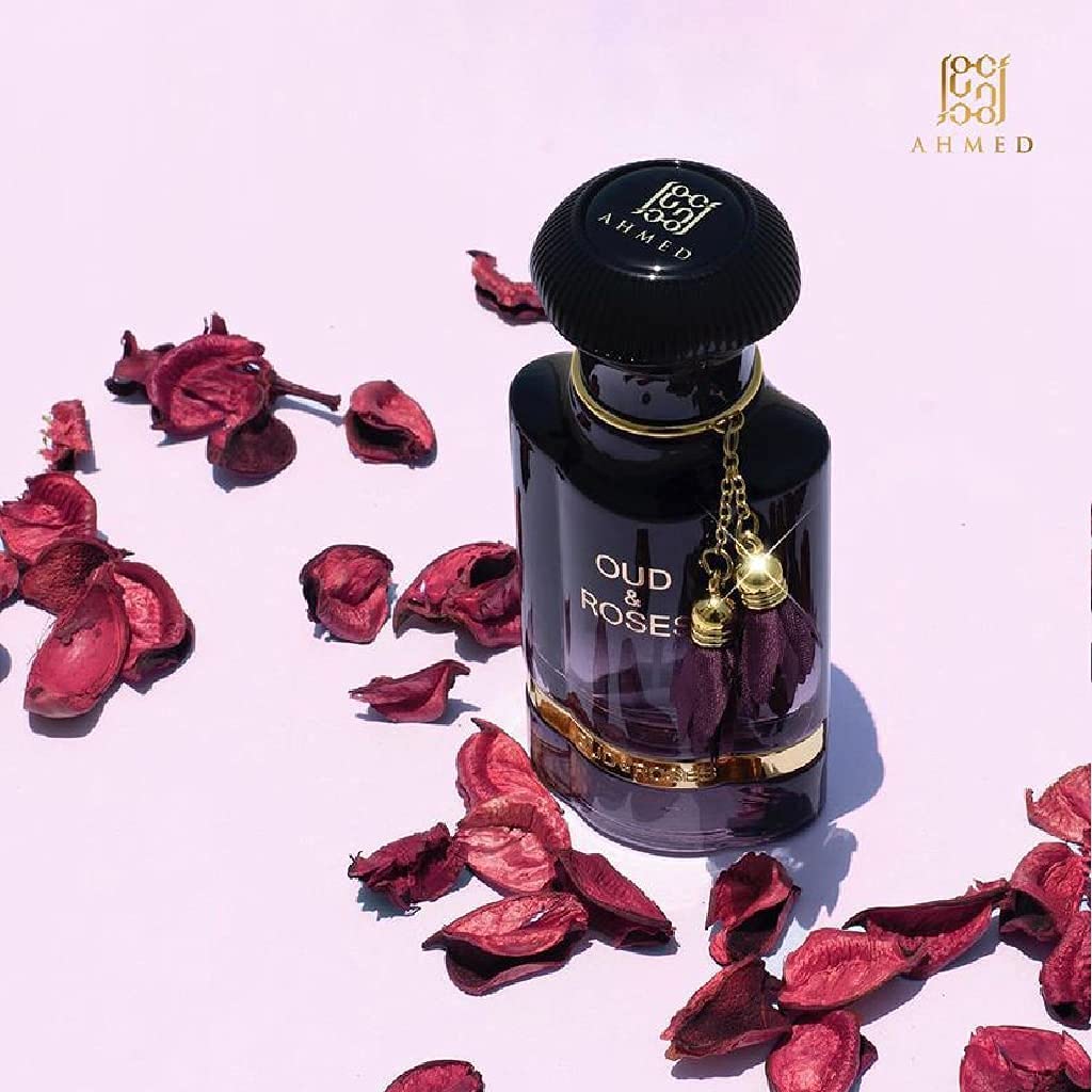 AHMED Oud &amp; Roses - Perfume oriental unisex de 2.0 fl oz para h...