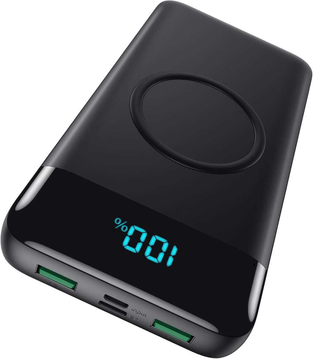 Cargador portátil inalámbrico de 30800 mAh, cargador de batería USB...