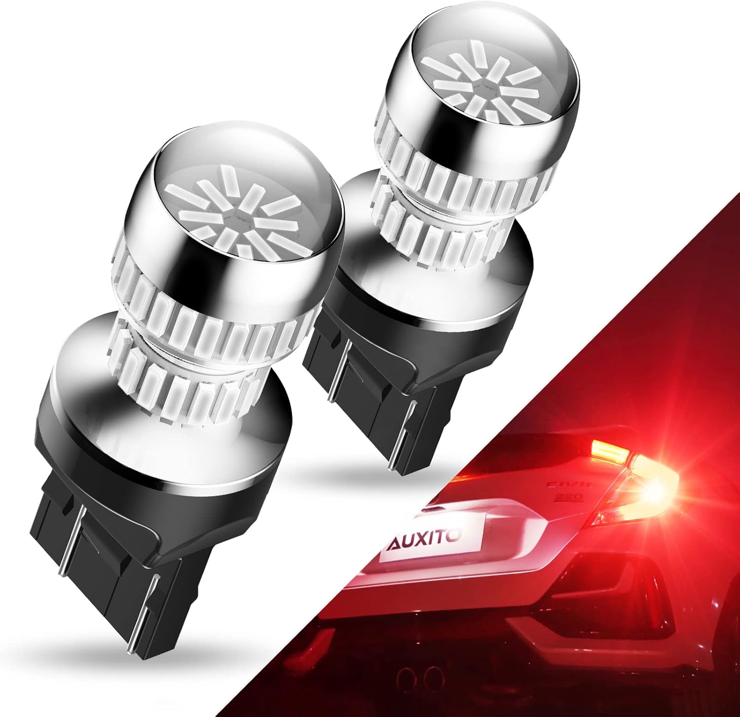 AUXITO Bombilla LED roja 7440 7443 mejorada para luces traseras, lu...