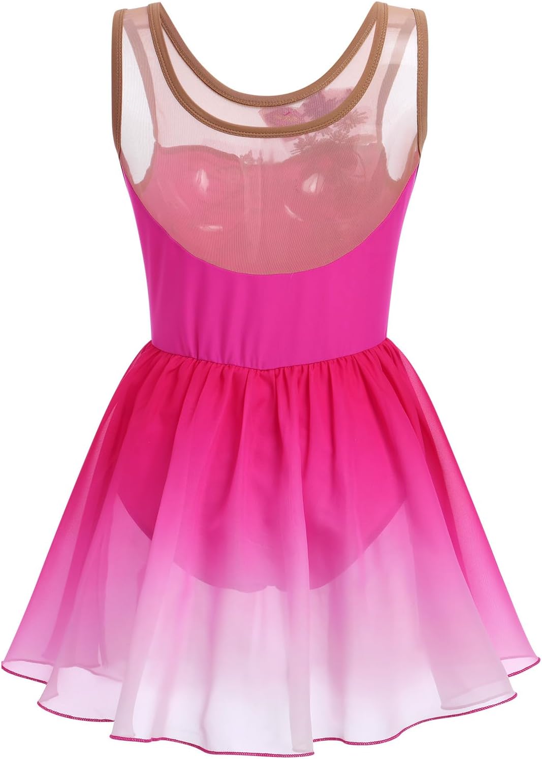 ODASDO Vestido de patinaje artístico de hielo para mujer, leotardo...