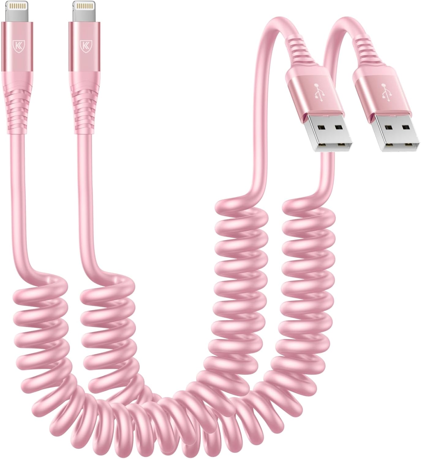 Cable de carga para iPhone para automóvil de 3 pies, paquete de 2 c...