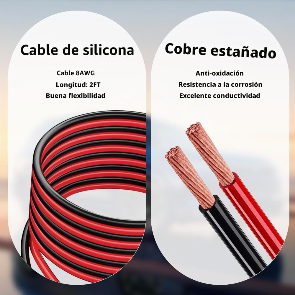 Adaptador de Cables de Puente Compatible con Batería Ma-kita de 18V...