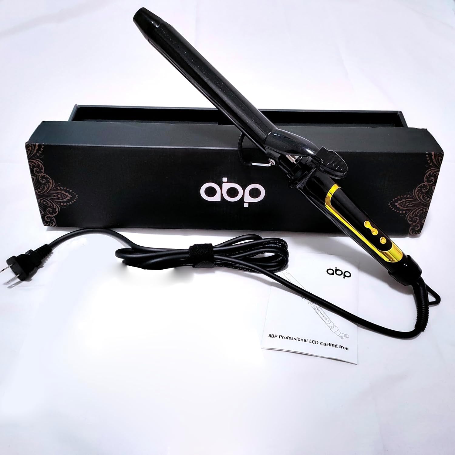 abp - Rizador de pelo de 3\/4 pulgadas con barril largo pequeño y r...