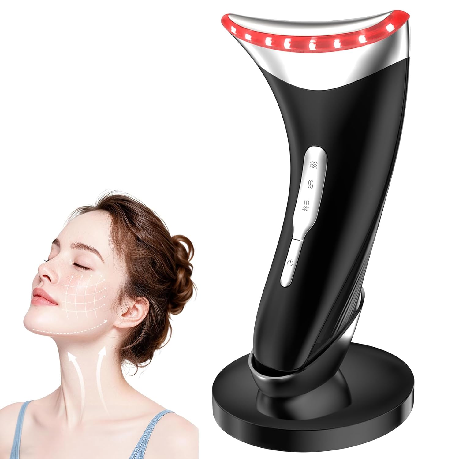 Dispositivo de belleza de cuello LED 7 en 1, herramienta de escultu...