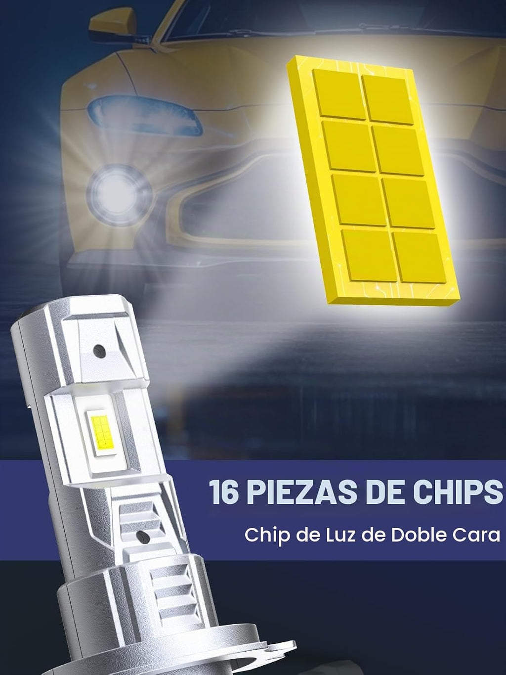 FTEVAR Bombillas LED H7, 30000LM, sin ventilador, Plug and Play, pa...