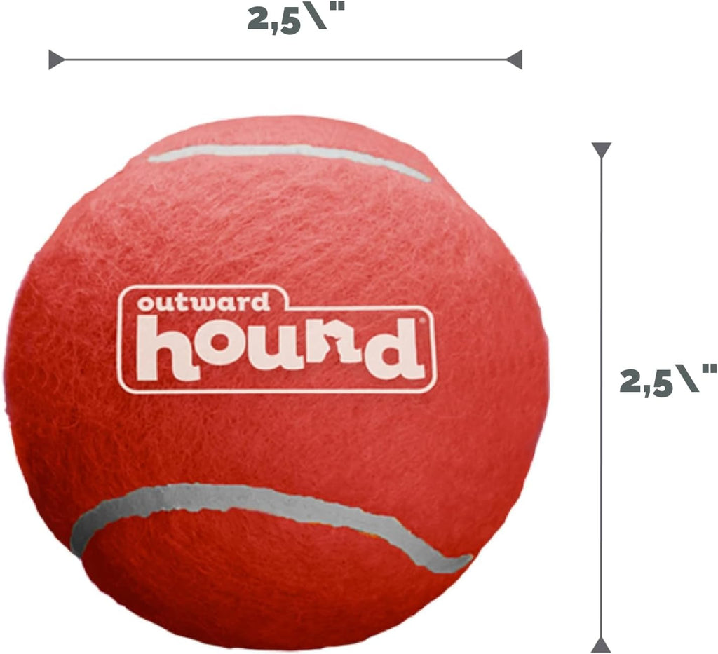 Outward Hound Squeaker Ballz - Pelotas de tenis chirriantes para pe...