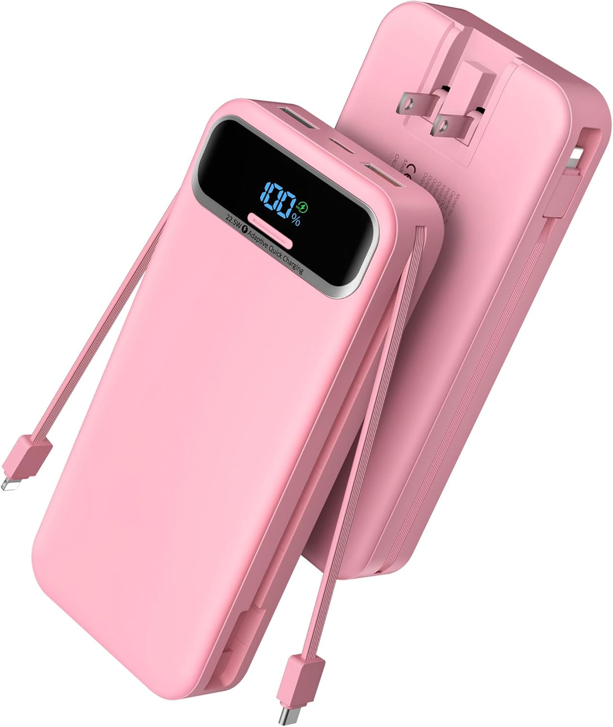 Cargador portátil Nusyddy 20000mAh 22.5W con cables incorporados y...
