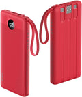 VRURC Cargador portátil, banco de energía de 10000 mAh con cables i...