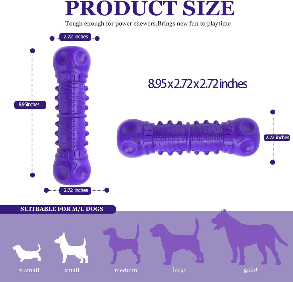 ZIKATON Juguetes chirriantes para perros masticadores agresivos, ju...