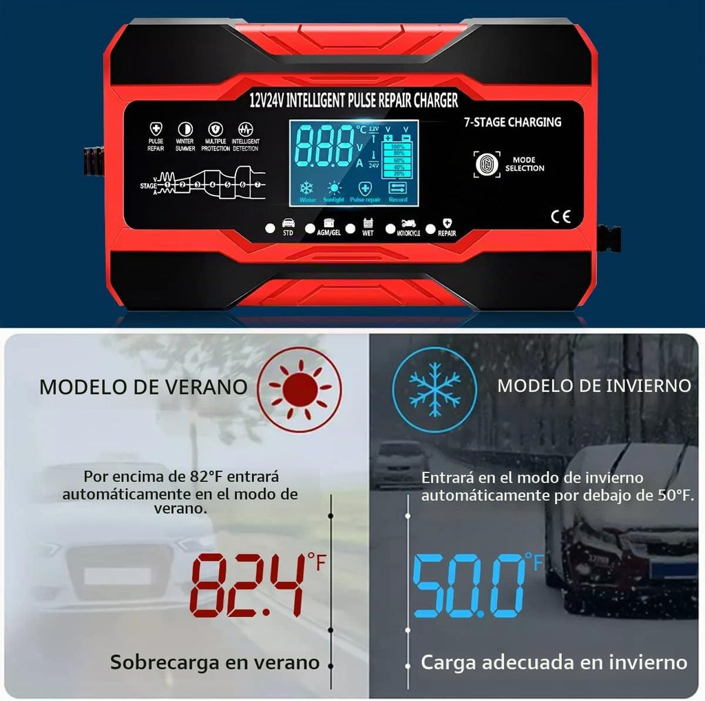 Cargador de batería de coche de 10 amperios, desulfator de batería...