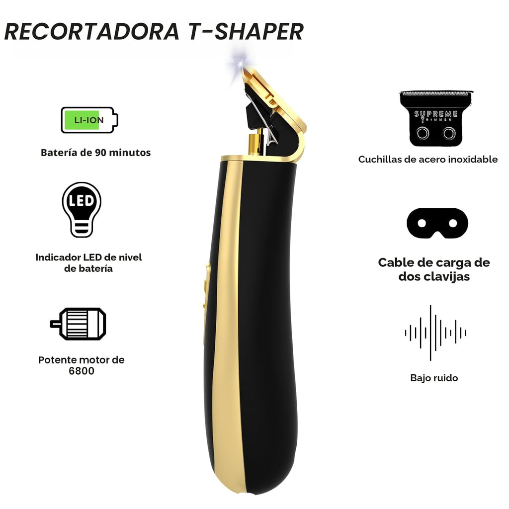 Supreme Trimmer T Shaper - Cortadora de pelo profesional para barbe...