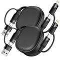 Cable de carga múltiple, paquete de 2 cables de carga Lightning 5 e...