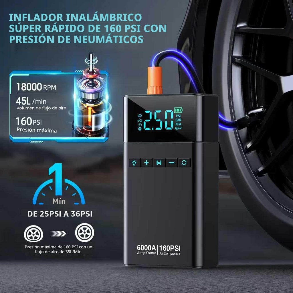 CZKBG Arrancador de batería portátil para automóvil de 10 en 1 con...