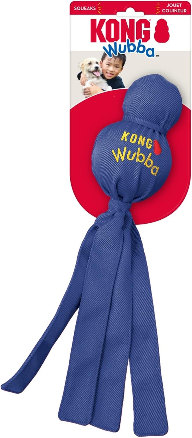 KONG Wubba - Juguete para perros para tirar de la guerra y buscar -...