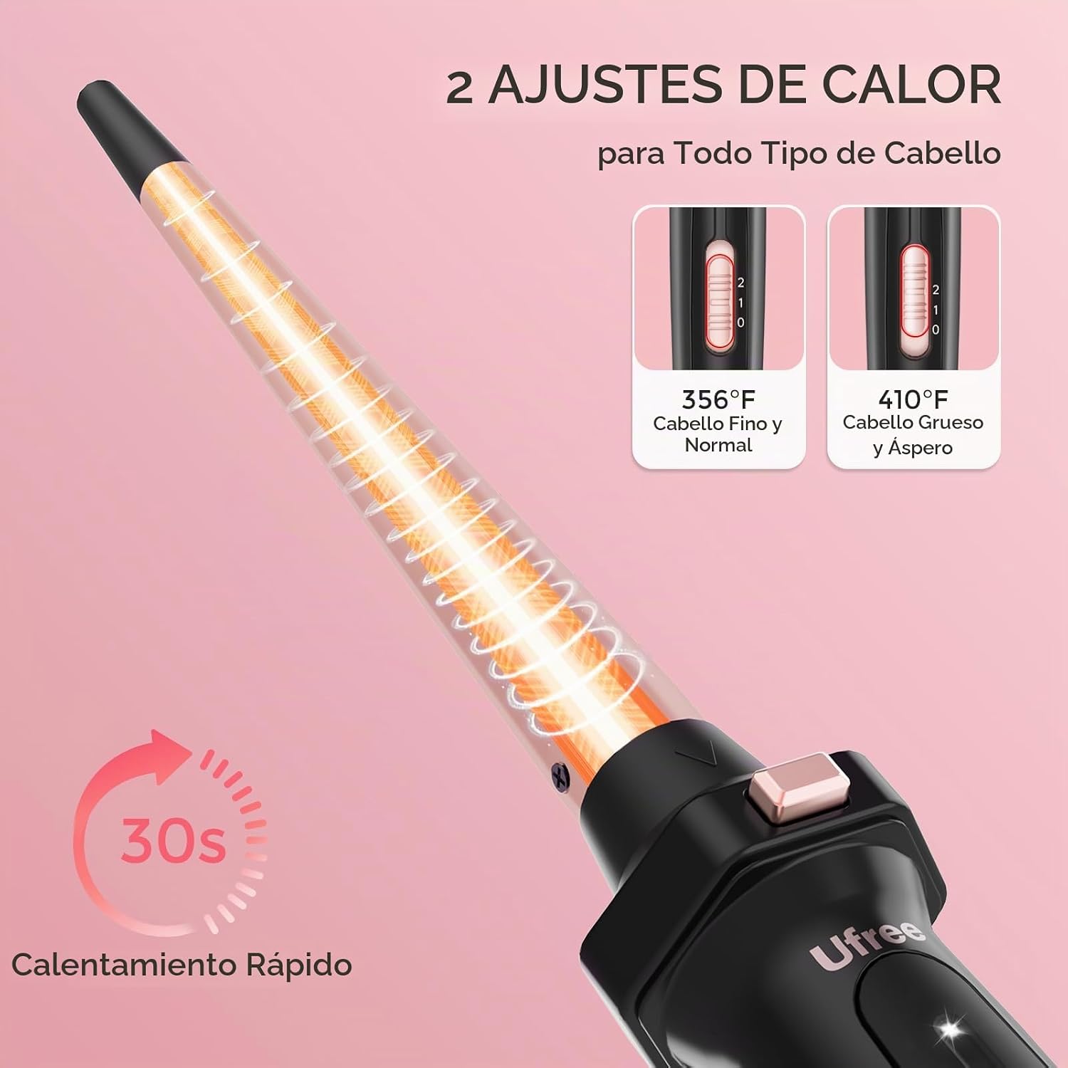 Ufree Rizador 5 en 1 con cilindros de cerámica intercambiables (0.3...