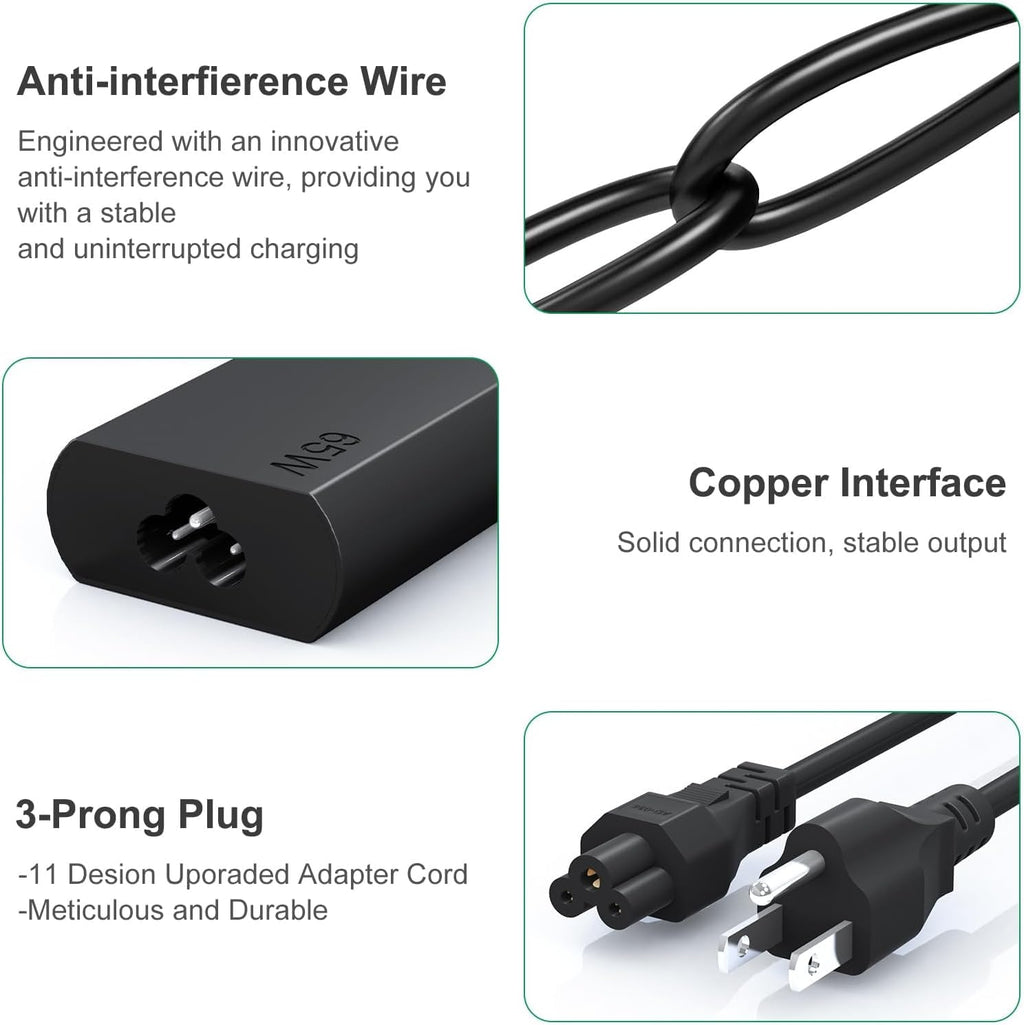 Cargador de portátil USB C de 65 W para Lenovo ThinkPad\/Yoga\/Thin...