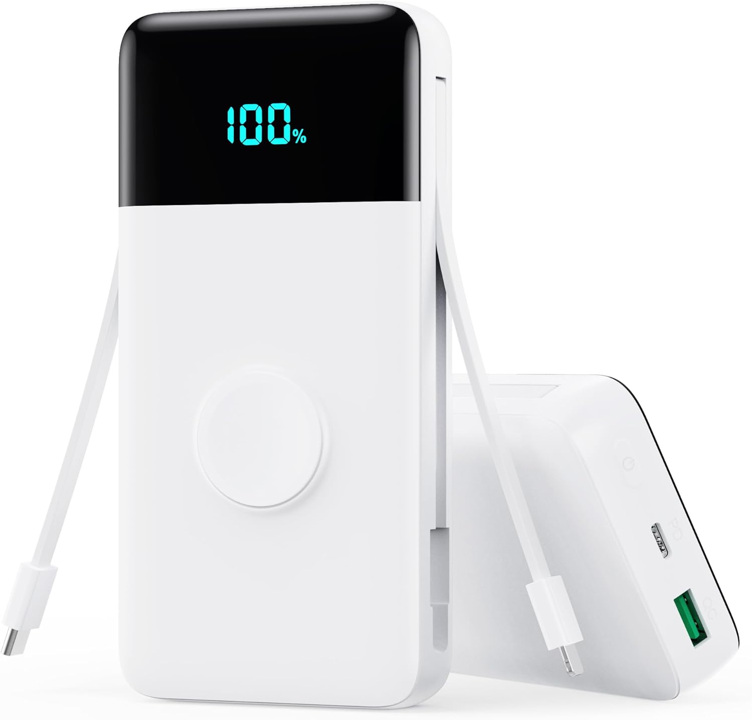 Banco de Energía Cargador Portátil 40800mAh con 3 Cables Integrados...