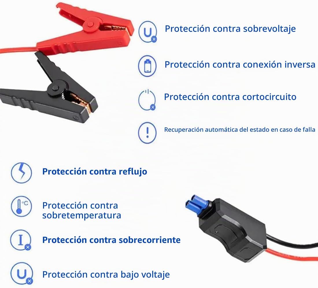 EC5 - Cables de repuesto de arranque resistentes con abrazaderas de...