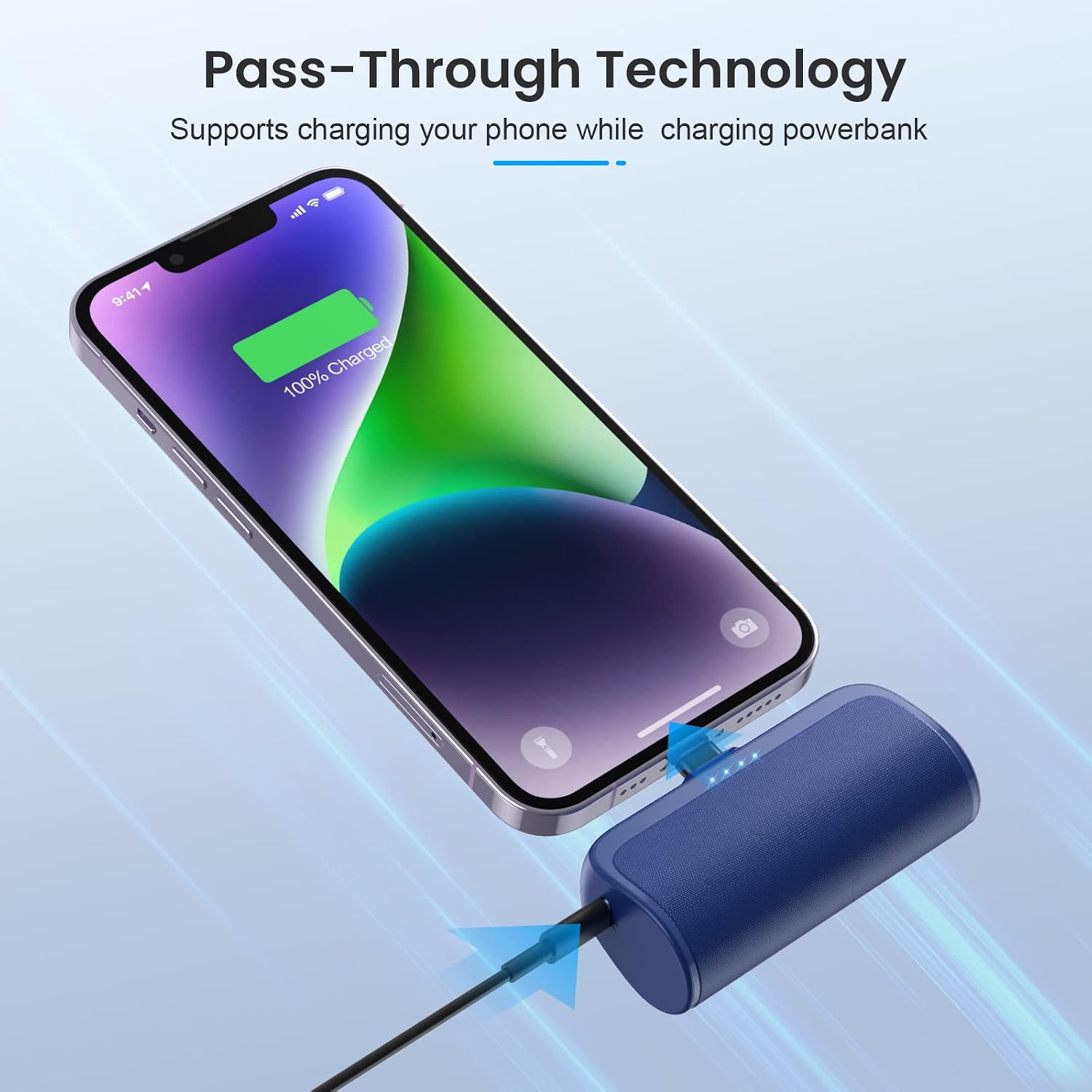Mini Cargador Portátil Power Bank para iPhone, Cargador de Teléfono...