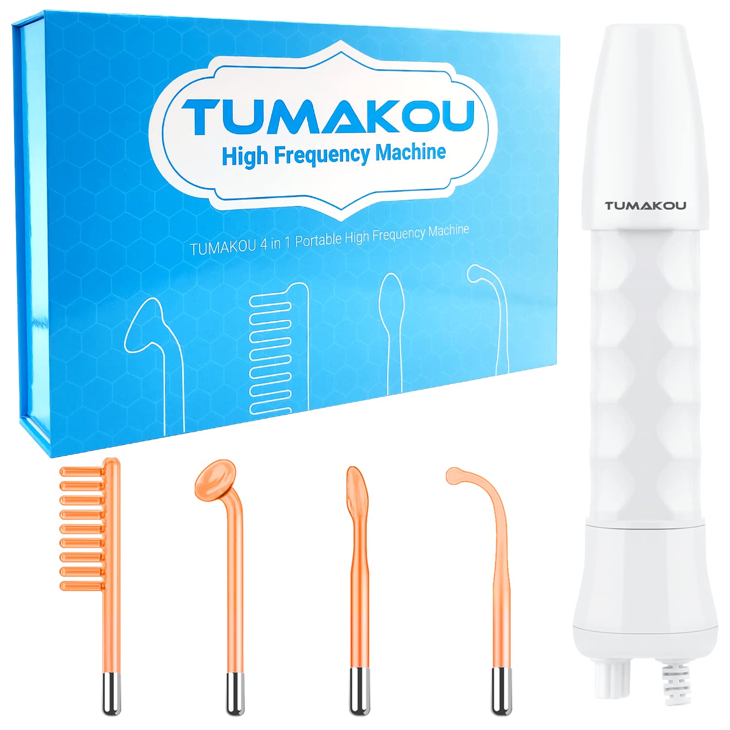 Máquina Facial de Alta Frecuencia - TUMAKOU Máquina Portátil de Man...