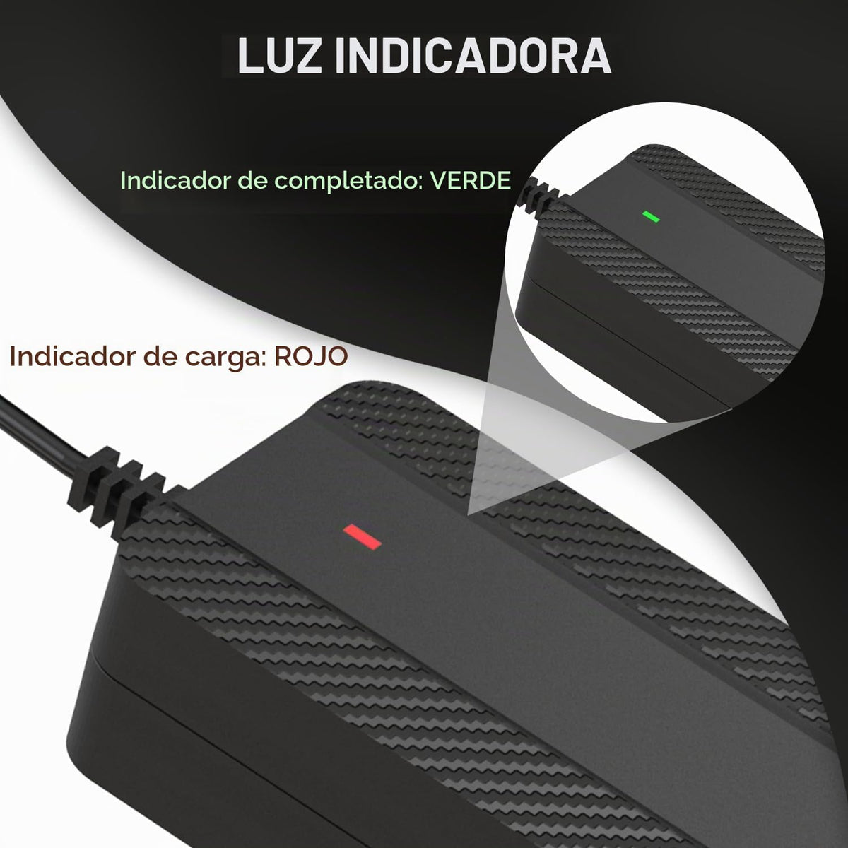 Cargador eléctrico para bicicleta y scooter de 54.6 V 2 A, certific...