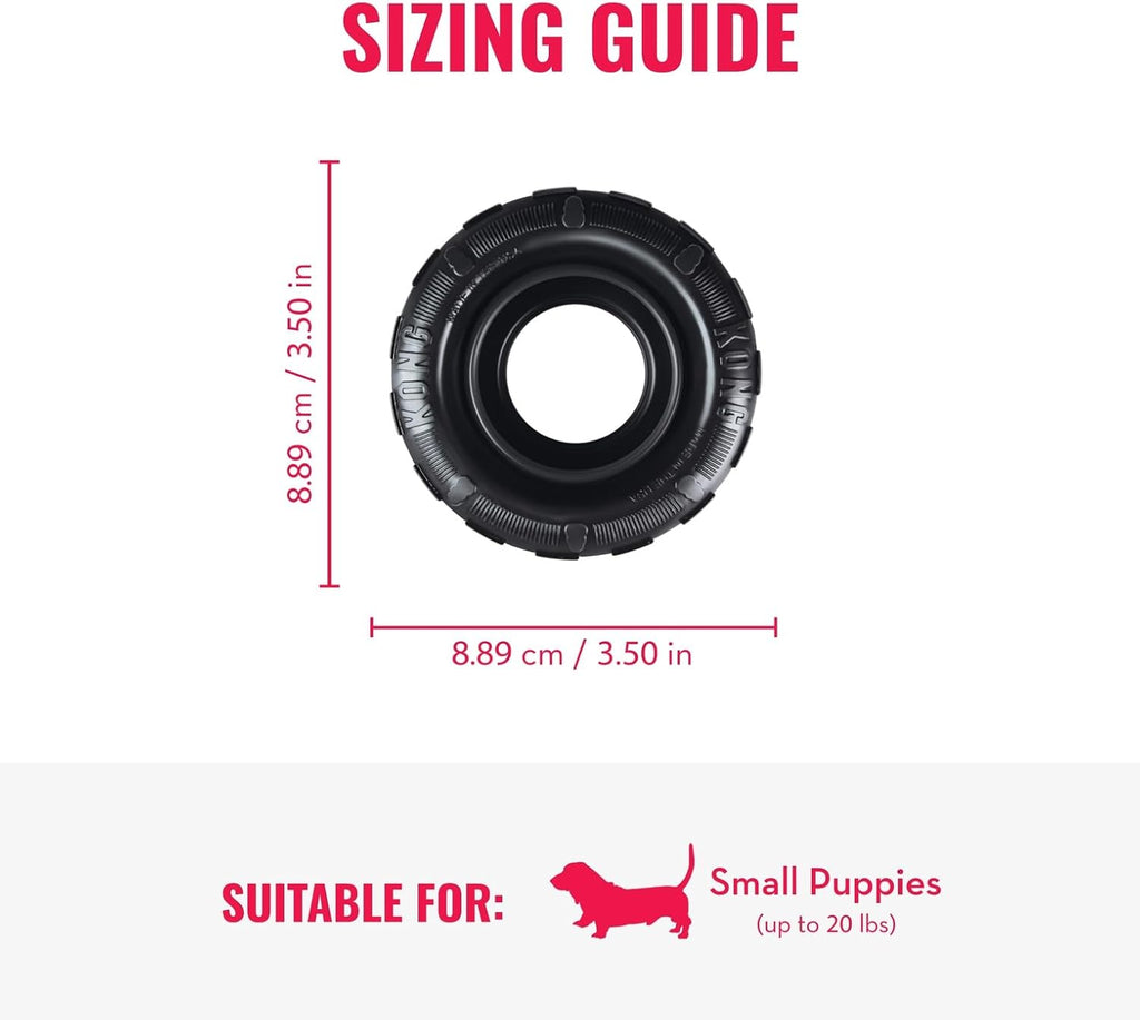 Juguete para perros en forma de neumático, de KONG, S, Negro