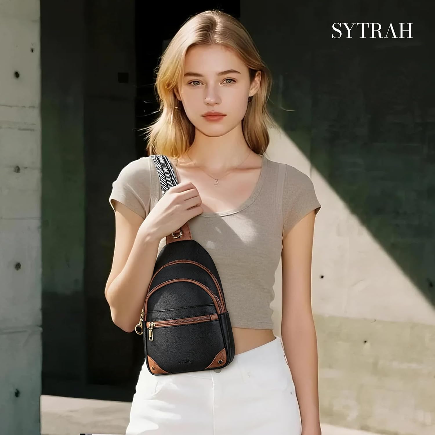 SYTRAH Bolsos de hombro antirrobo para mujer, bolso bandolera RFID...