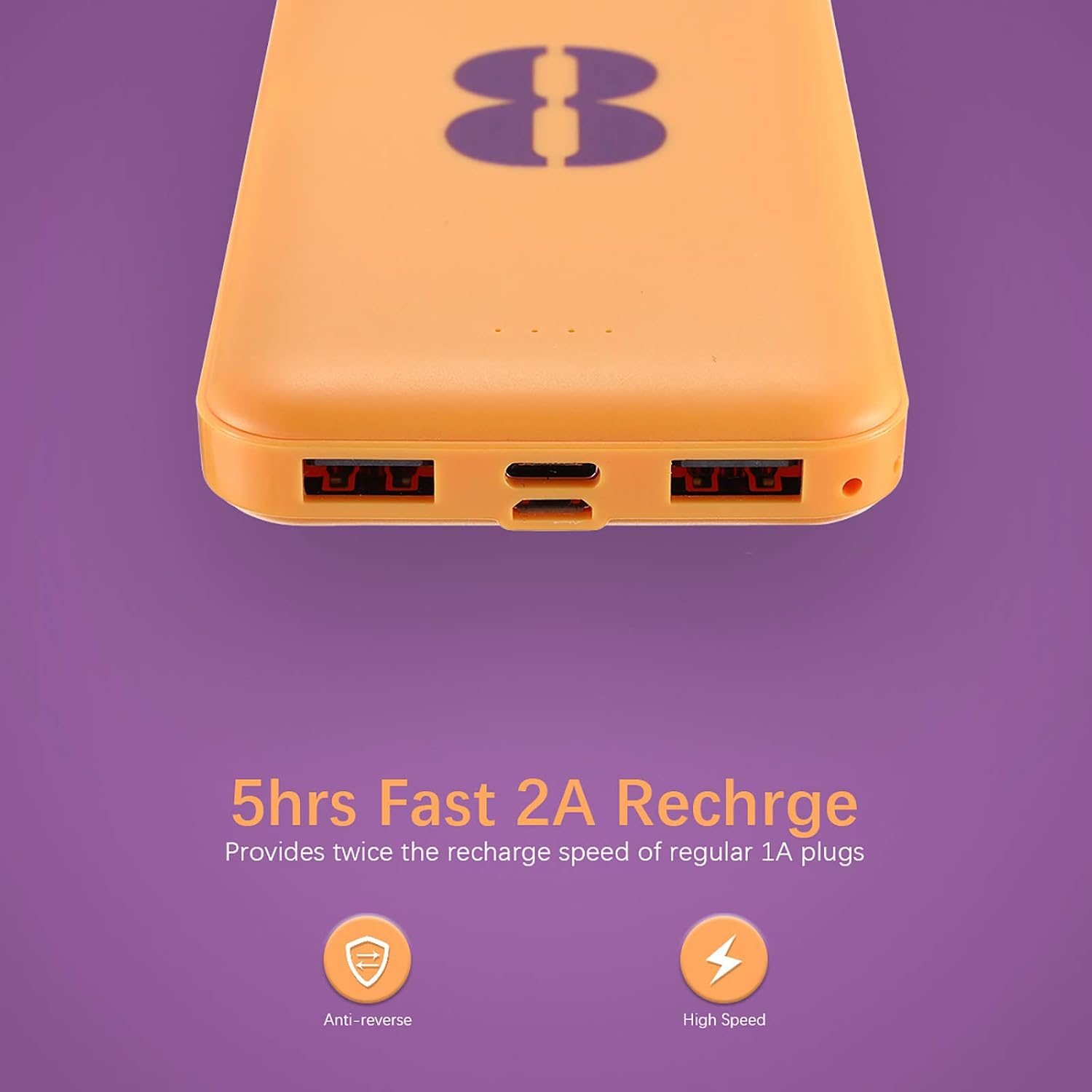 Miady Paquete de 2 cargadores portátiles USB dual de 10000 mAh, ban...