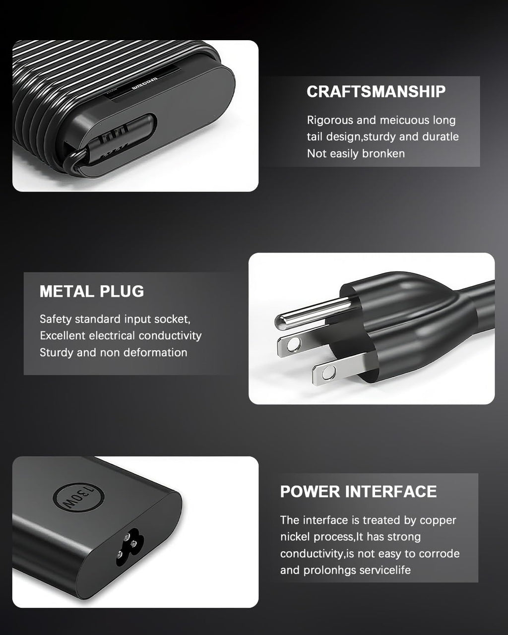 Cargador USB C de 130 W compatible con Dell Precision 5570 5560 555...