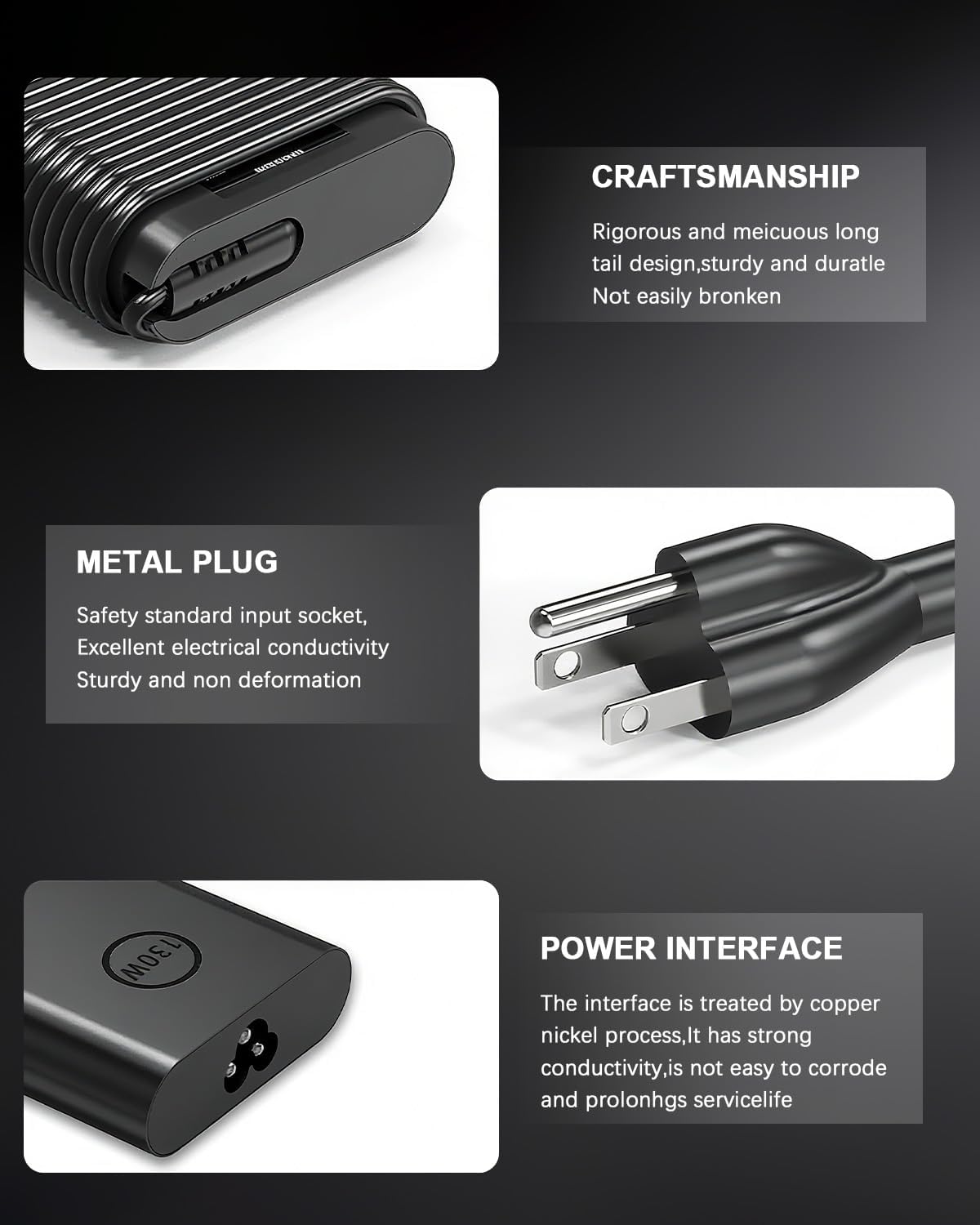 Cargador USB C de 130 W compatible con Dell Precision 5570 5560 555...
