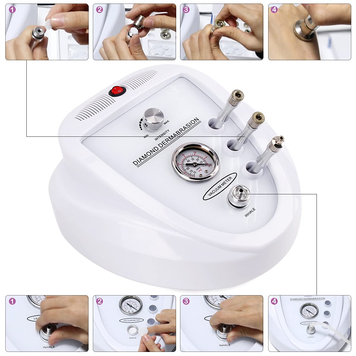 Máquina de microdermoabrasión con diamantes, Yofuly, potencia de su...