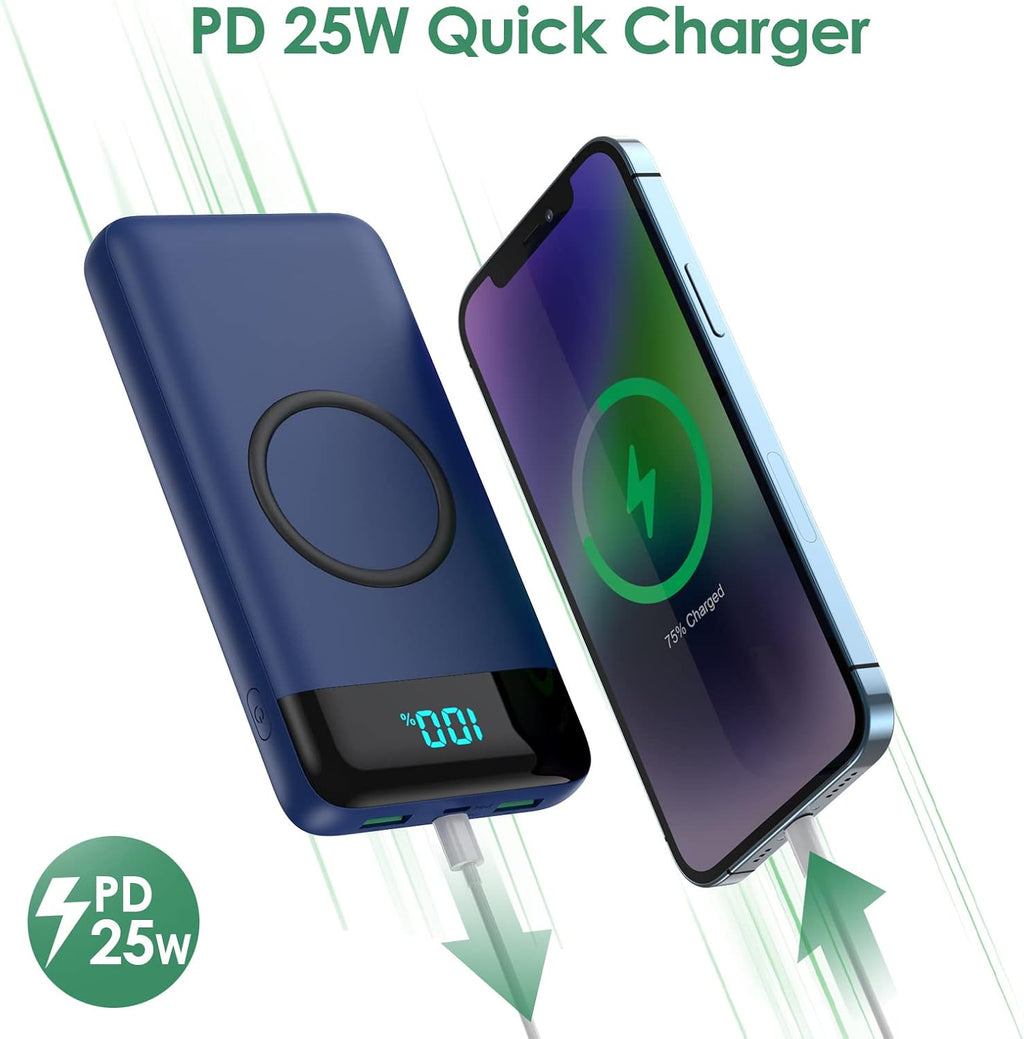 Cargador portátil inalámbrico de 30,800 mAh, cargador de batería US...