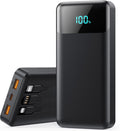 Cargador portátil de 50800 mAh con 3 cables integrados, 25 W PD car...