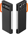 Cargador portátil de 10000 mAh, cable integrado, PD de 22.5 W de ca...