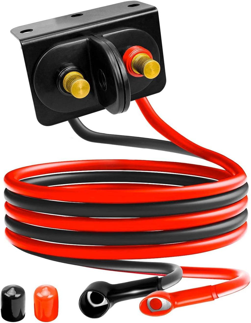 Kit de poste de batería con cable y soporte de montaje para automóv...