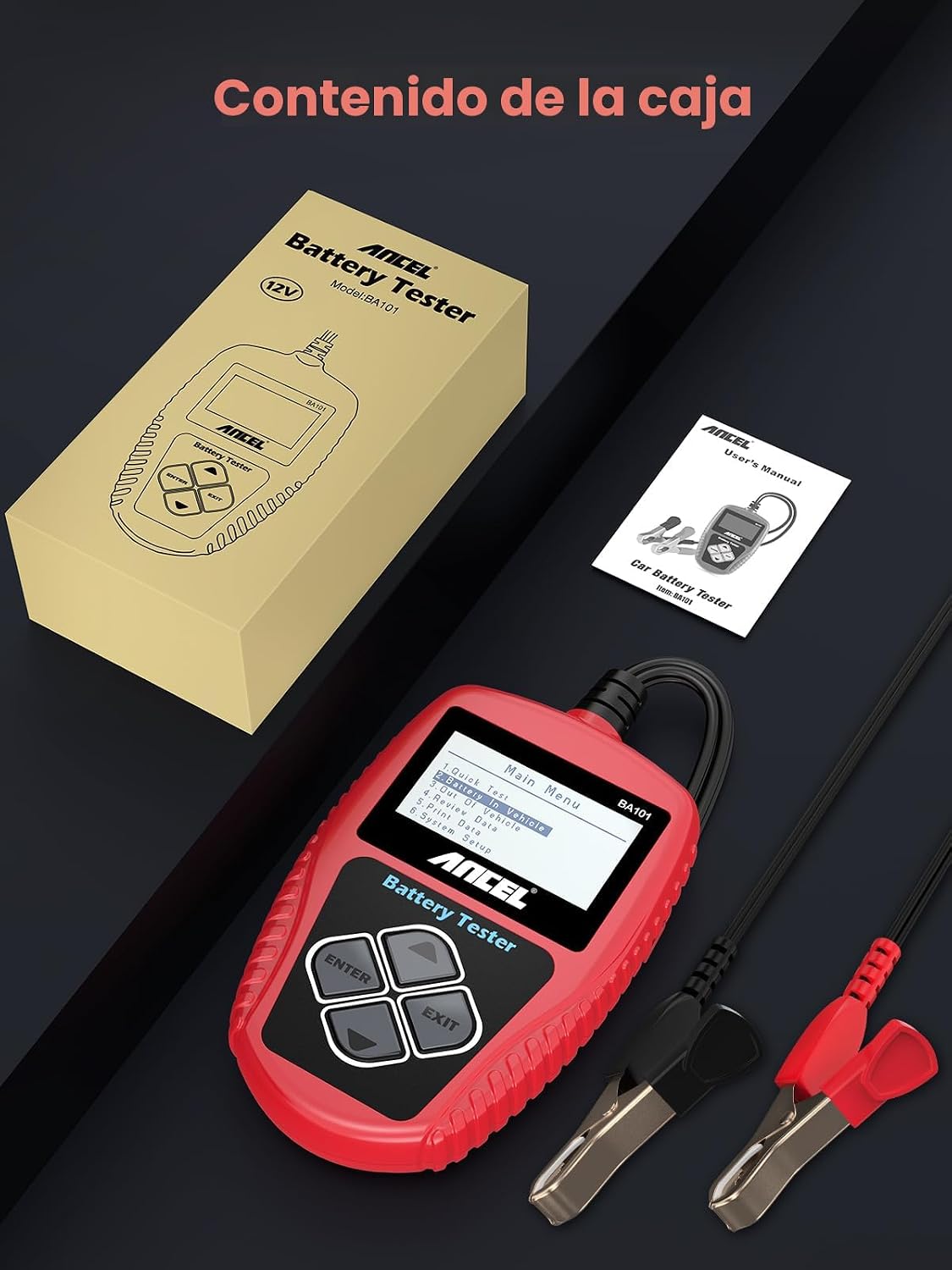 Ancel BA101 potenciómetro para carga de batería automotriz profesio...