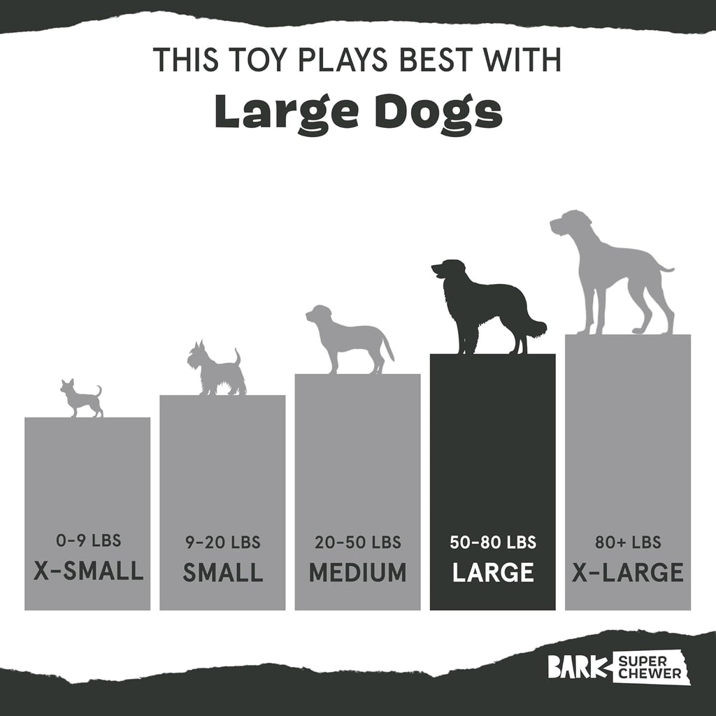 Barkbox Juguete para perros remolcados atados para masticadores dur...