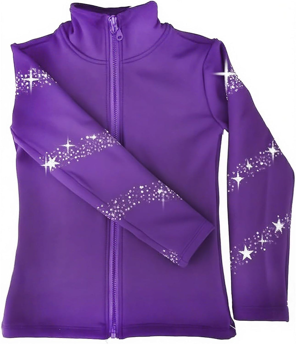 JoyCan Chaqueta de entrenamiento de patinaje artístico de hielo neg...