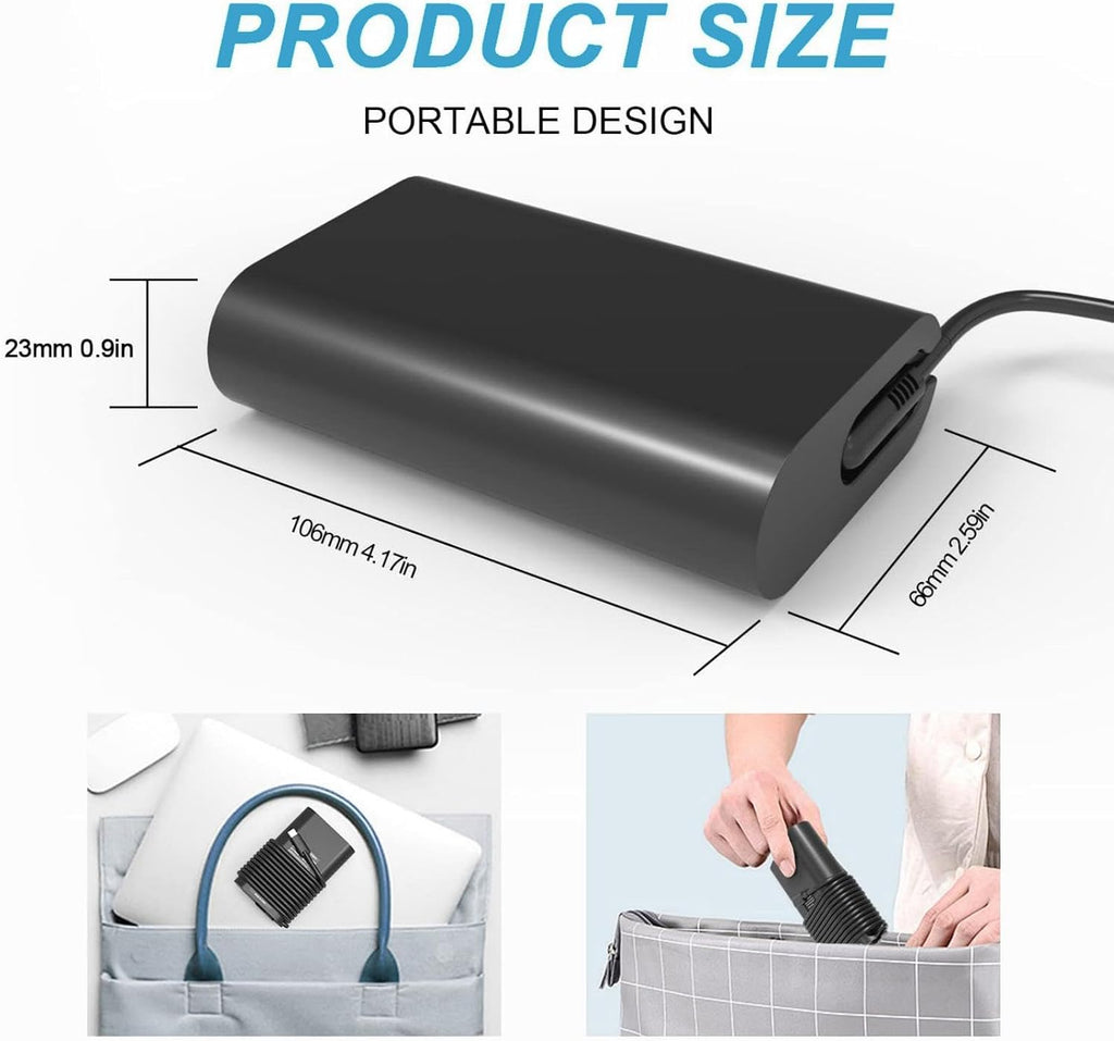 HBONY Cargador USB tipo C de 65 W compatible con laptop Dell Latitu...
