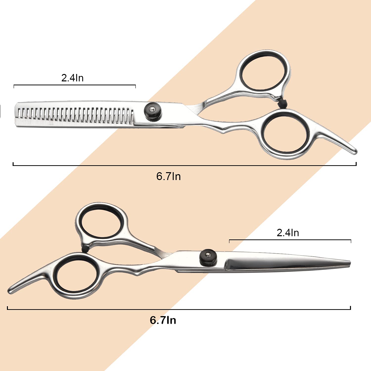 Fcysy Kit profesional de corte de pelo de peluquero afilado de 10 p...
