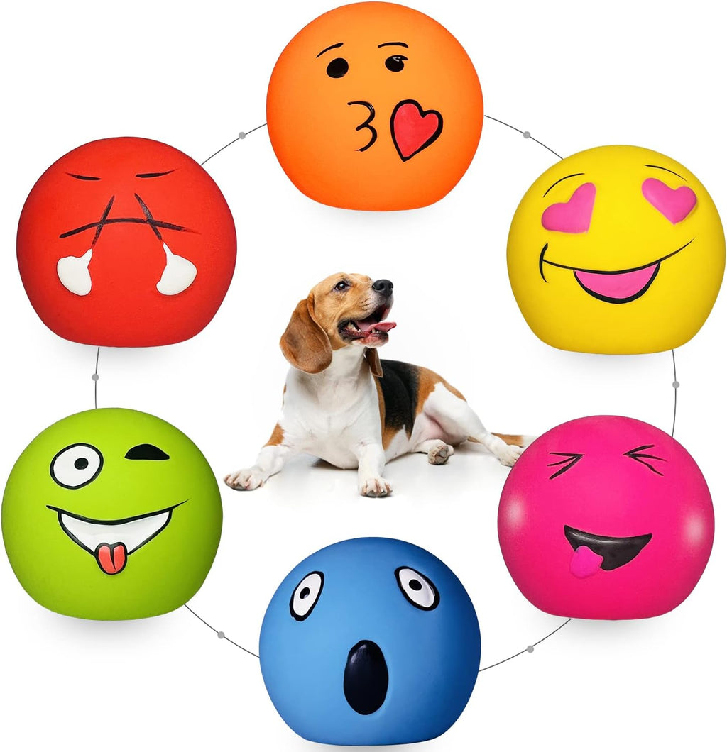 HOLYSTEED Juguetes chirriantes para perros medianos, bolas chirrian...
