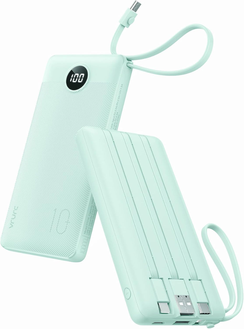 VRURC Cargador de teléfono portátil para iPhone, banco de energía d...