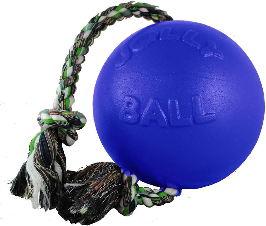 Jolly Pets Romp-n-Roll - Juguete de cuerda y bola para perro, 6 pul...