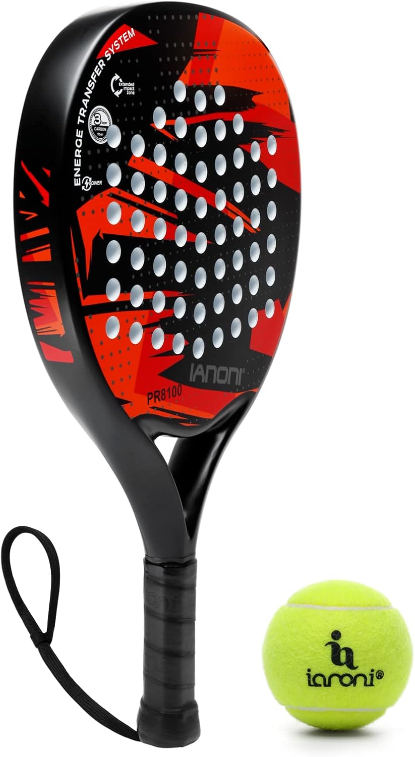Pala de pádel Superficie de Fibra de Carbono con núcleo de espuma E...