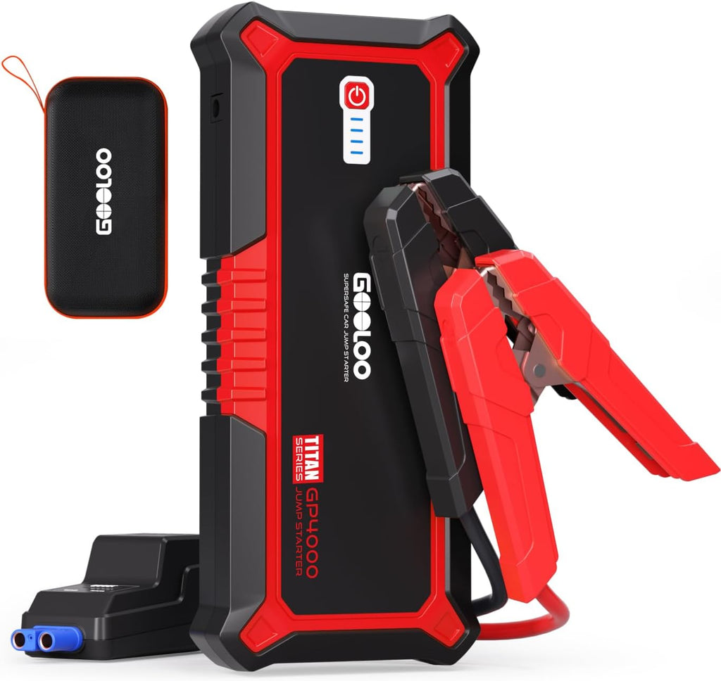 GOOLOO GP4000 - Arrancador de batería de coche de pico de 4000 A, b...