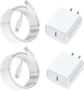 Cargador rápido para iPhone de 3 metros, paquete de 2 [certificado...
