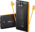 Cargador Portátil Power Bank con Cables Integrados y Enchufe de Par...