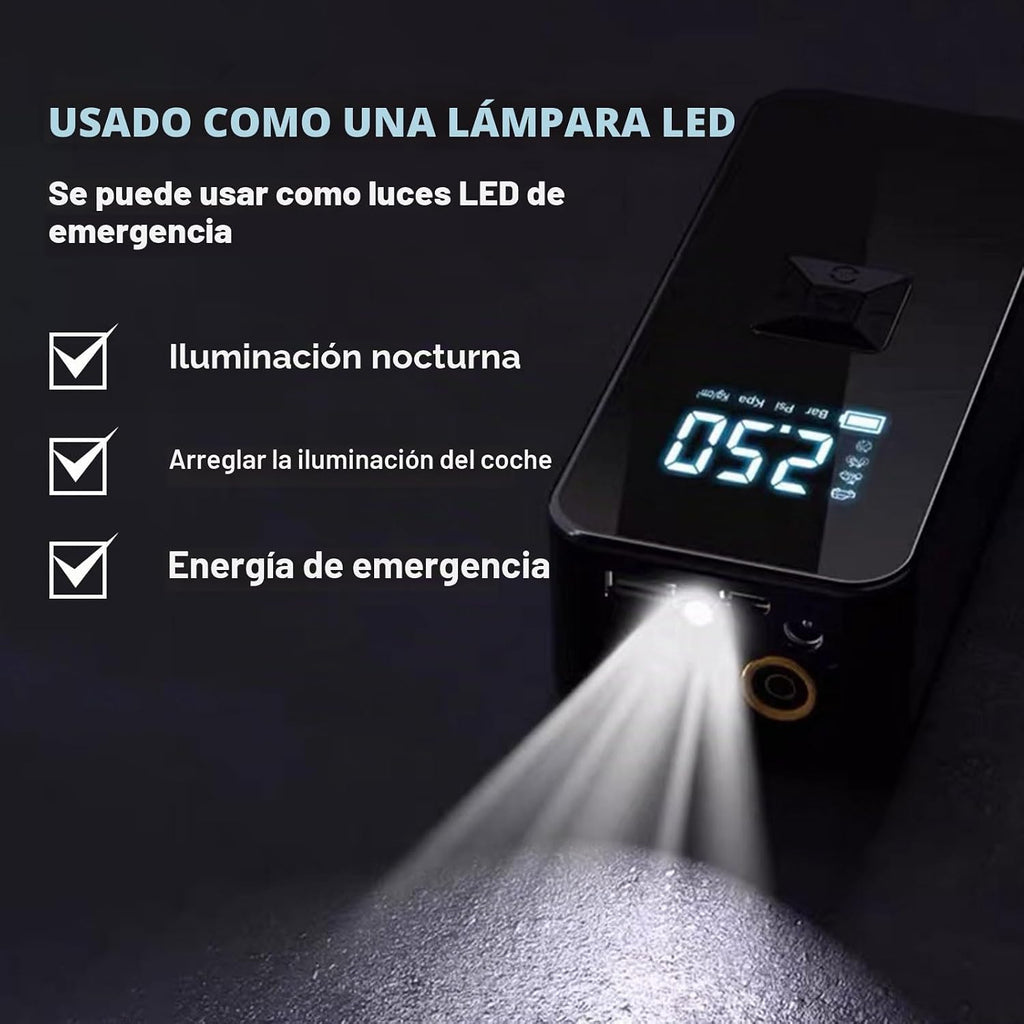 Arrancador con compresor de aire de 14.8V 8000A de pico, arrancador...